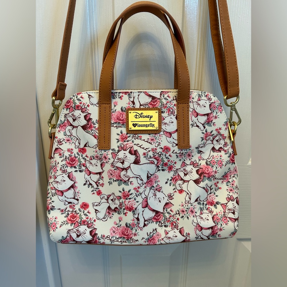 Loungefly Disney Aristocats Marie Floral All Over Print Purse